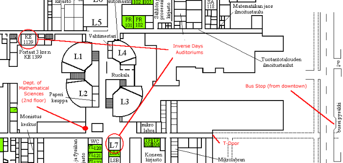 Location of the Auditoriums